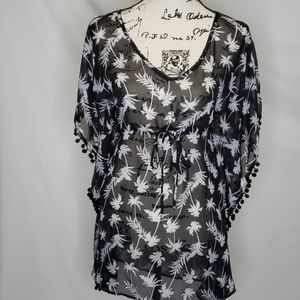 Miken Swim Cover Up Pom Pom Palm Size XS